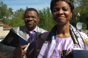 My cousins Kabeya and Mbuyi, both pastors.